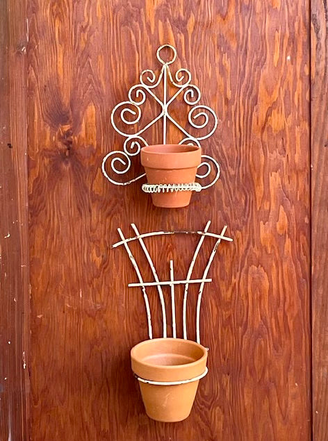 red plant pot holders Wire Flower Pot Holders – Mary at My House