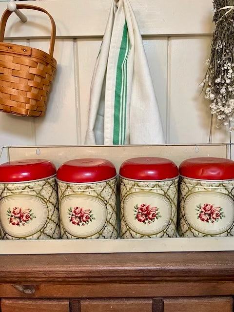 English Canisters with Shelf